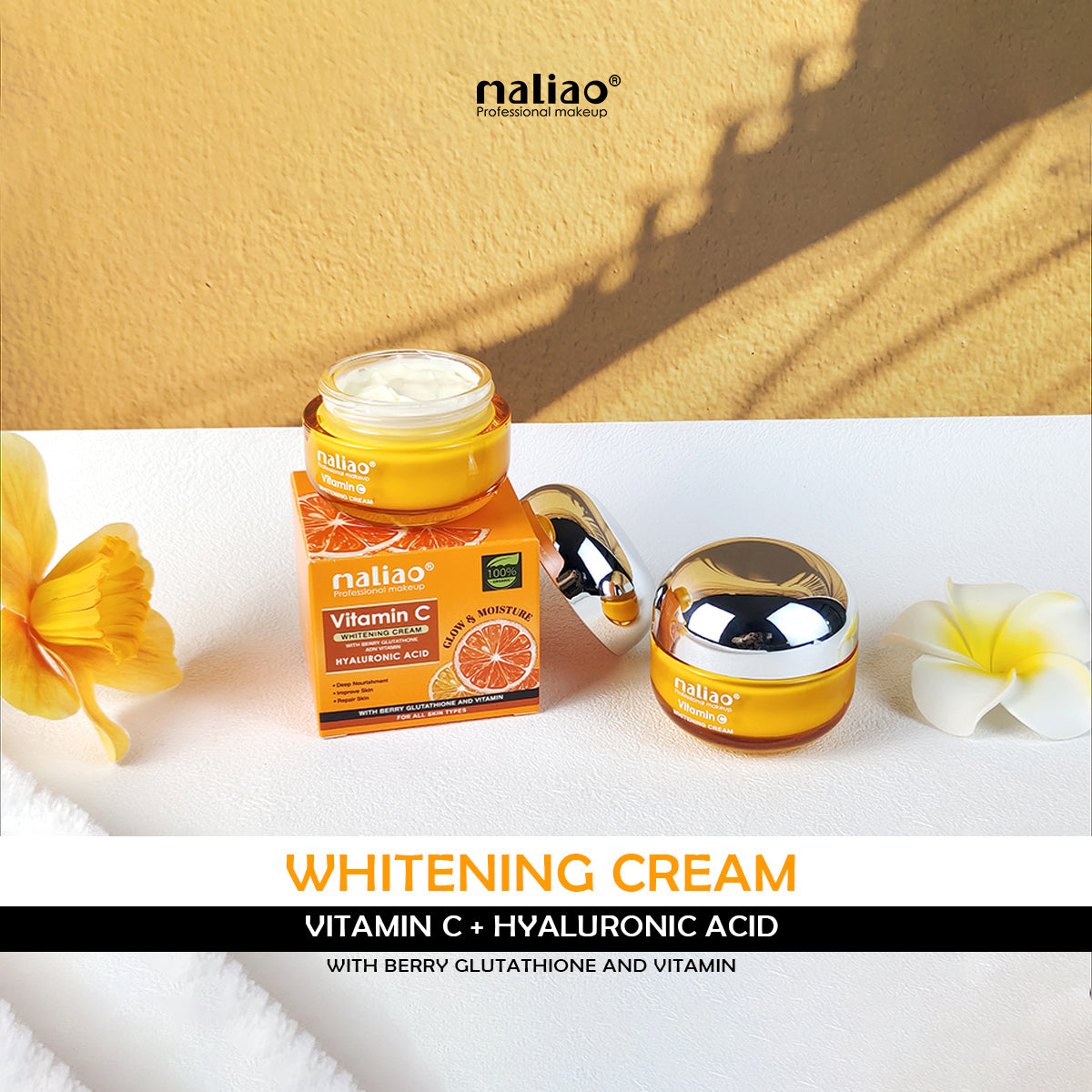 Maliao, RepairSkin, AllSkinTypes, BeautyProducts,DeepNourishment, HyaluronicAcid, Skincare, WhiteningCream, VitaminC, BerryGlutathione,